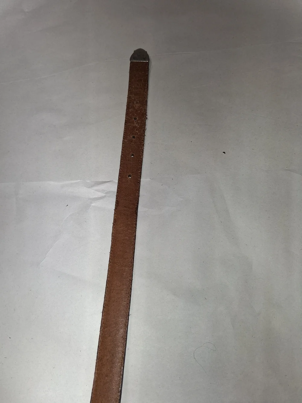 Brighton Brown Leather Belt with Silver Bow Buckle 37in